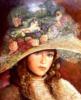 Схема вышивки «Дама в шляпе »