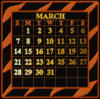 Схема вышивки «Calendar 2010 March»