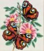 Схема вышивки «Шиповник и бабочки»