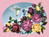 Схема вышивки «Колибри и розы»