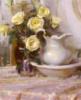 Схема вышивки «Желтые розы-белый кувшин»