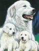 Схема вышивки «Мама с щенками»