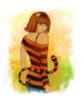 Схема вышивки «Девушка-тигр»