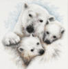 Схема вышивки «Подушка-белые медведи»