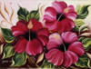Схема вышивки «Бордовые цветы»