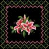 Схема вышивки «Подушка, цветы»