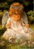 Схема вышивки «Девочка-ангелочек с кроликом»