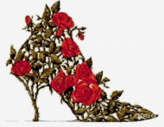 Роза-туфля, туфли, роза, цветы. декор