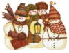 Схема вышивки «Семья снеговиков»