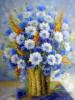 Схема вышивки «Сине-белые цветы»
