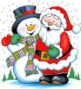 Схема вышивки «Дед Мороз  и Снеговик»