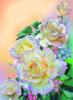 Схема вышивки «Белые розы и незабудки»