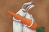 Схема вышивки «Зайцы с морковкой»