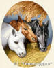Схема вышивки «Трёхцветные кони»