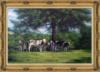 Схема вышивки «Деревенский пейзаж с коровами»