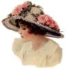 Схема вышивки «Леди в шляпке с розами»