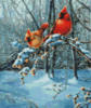 Птички в зимнем лесу: оригинал