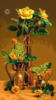 Схема вышивки «Цветы в востчных  вазах»
