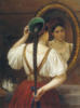 Схема вышивки «Девушка перед зеркалом, 1848 »