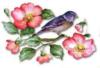 Схема вышивки «Птица и цветок»