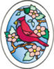 Схема вышивки «Птичка Кардинал»