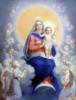 Схема вышивки «Дева Мария в окружении ангелов»