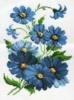 Схема вышивки «Синии цветы»