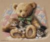 Схема вышивки «Тедди и котята»