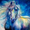 Схема вышивки «Голубая лошадь»