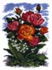 Схема вышивки «Розы с ландышами»