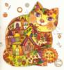 Схема вышивки «Деревенский котик»