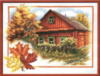 Схема вышивки «Осенний дом»