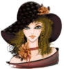 Схема вышивки «Девушка в шляпке»