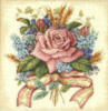 Схема вышивки «Роза и незабудки»