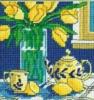 Схема вышивки «Лимоны и тюльпаны»