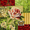Схема вышивки «Роза и бабочка»