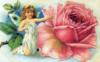 Схема вышивки «Ангелок с розой»