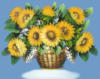 Схема вышивки &laquo;Подсолнухи в корзине&raquo;