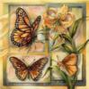 Схема вышивки «Тигровые бабочки и лилии»
