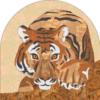 Схема вышивки «Подушка Тигр»