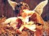 Схема вышивки «Сандра Кук, ангелочек с овечкой»