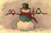 Снеговик с птичками: оригинал