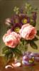 Схема вышивки «Натюрморт с розами и анютками»