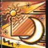 Схема вышивки «Подушка солнце и луна»
