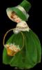 Схема вышивки «Кукла в зеленом платье»