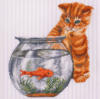 Котенок и золотая рыбка: оригинал