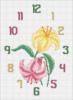 Схема вышивки «Часы-цветы»