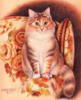 Схема вышивки «Персиковый кот»