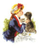 Схема вышивки «Дама с собакой»