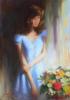 Схема вышивки «А.Маркин.Девушка в голубом плат»